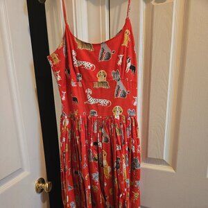 Bernie Dexter Chelsea dress, dogs print, size S, EUC